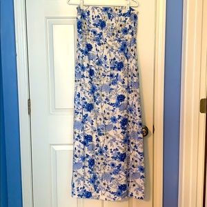 Blue Floral Maxi Dress